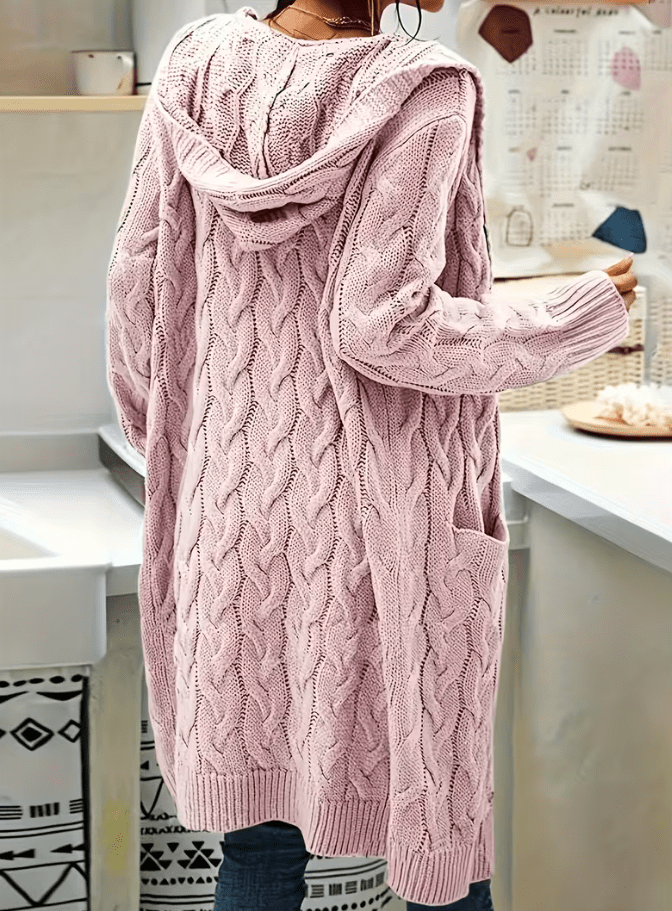 Sophia | Long Sleeve Cozy Hooded Cardigan