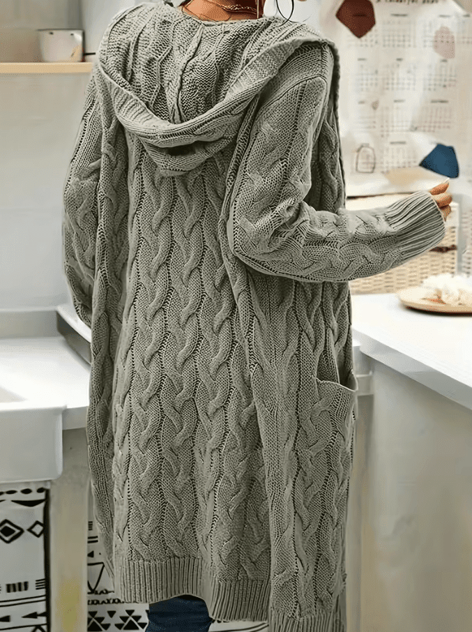 Sophia | Long Sleeve Cozy Hooded Cardigan